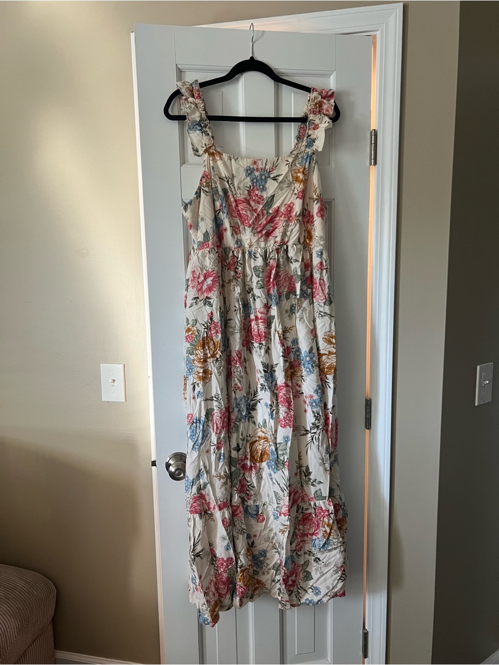 torrid Cream Floral Smocked Dress